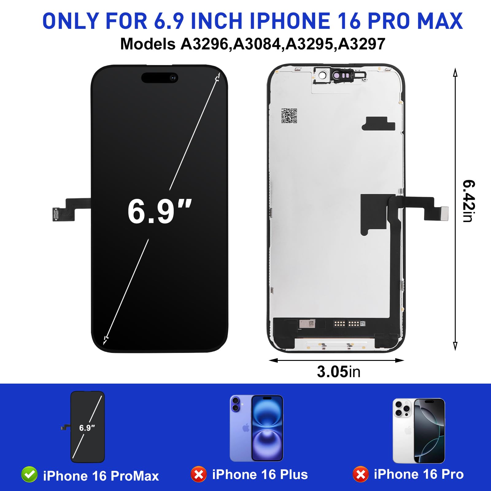 Amazon.co.jp: iPhone 16promax スクリーン交換キット トゥルートーン